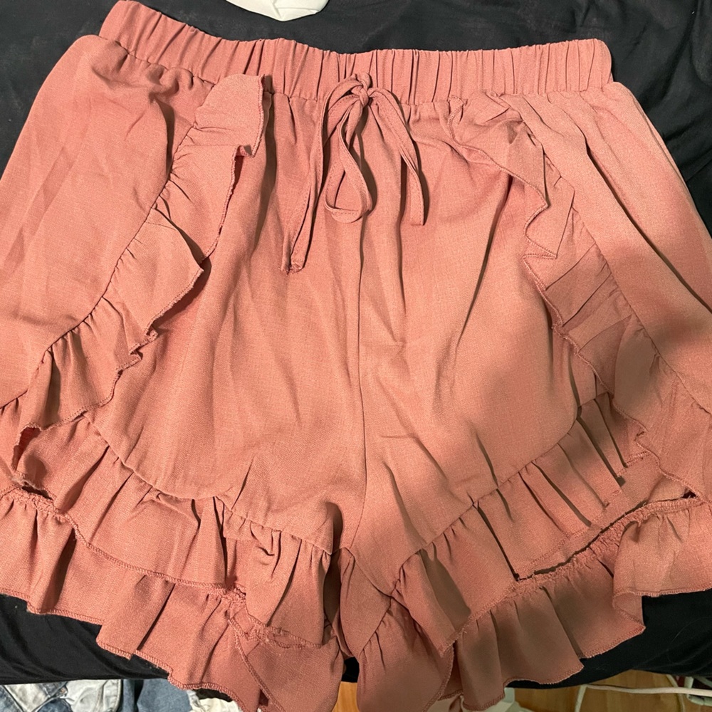 Shein ruffle shorts. Comfy and never worn.